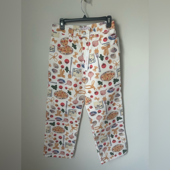 Lisa Says Gah Pants - Lisa Says Gah Pasta Buon Appetito White Jean Pants
